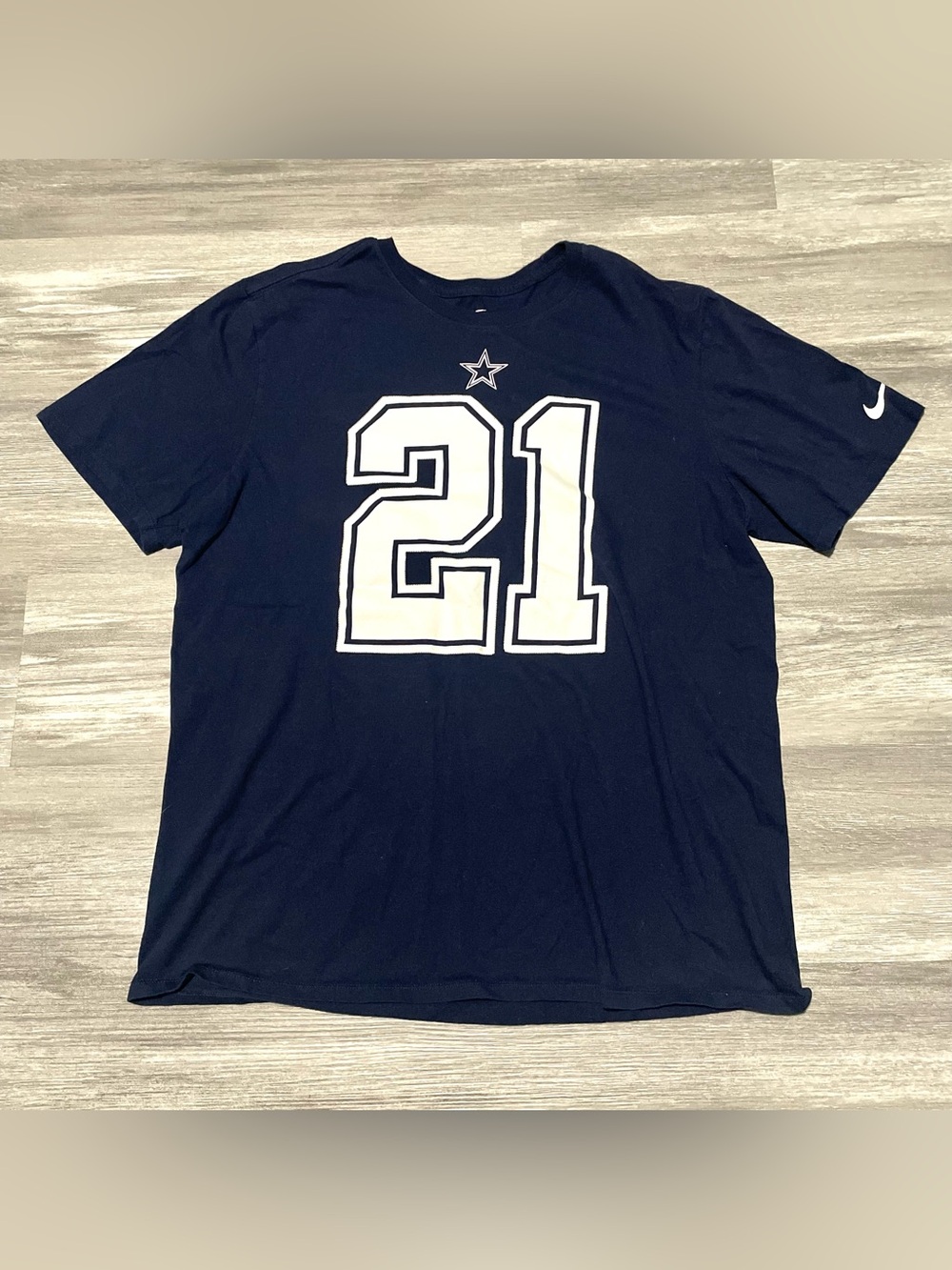 Dallas Cowboys Ezekiel Elliott #21 Nike Tee Short Sleeve T-shirt Blue size XL